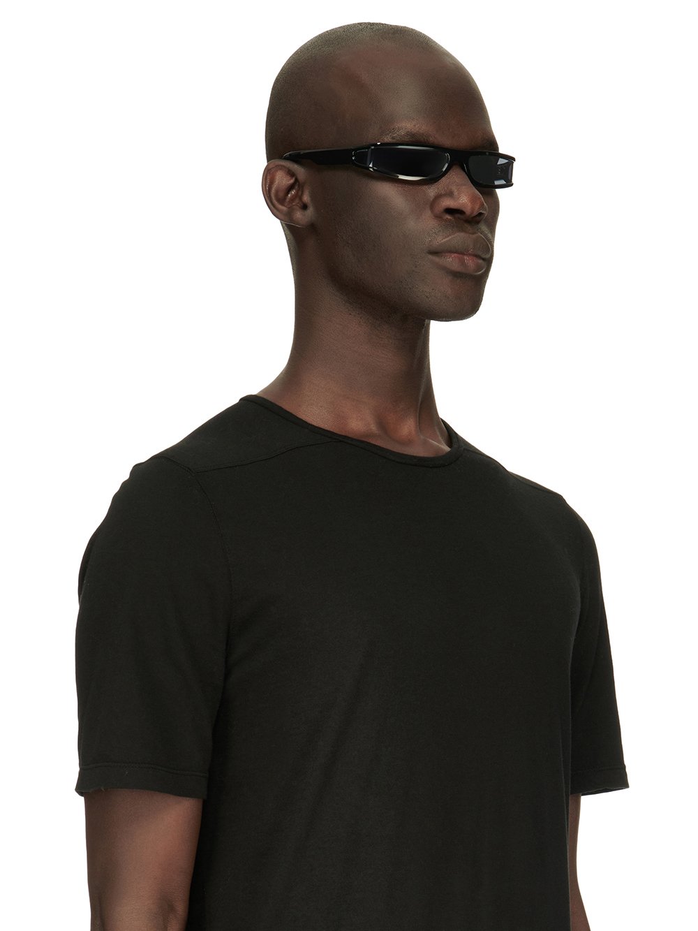 RICK OWENS FOG SUNGLASSES IN BLACK AND SILVER