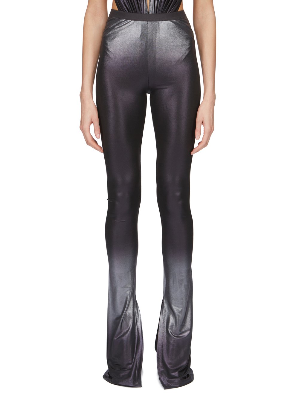 RICK OWENS LILIES FW23 LUXOR CARMEN PANTS IN DEGRADE GLOSSY VISCOSE JERSEY