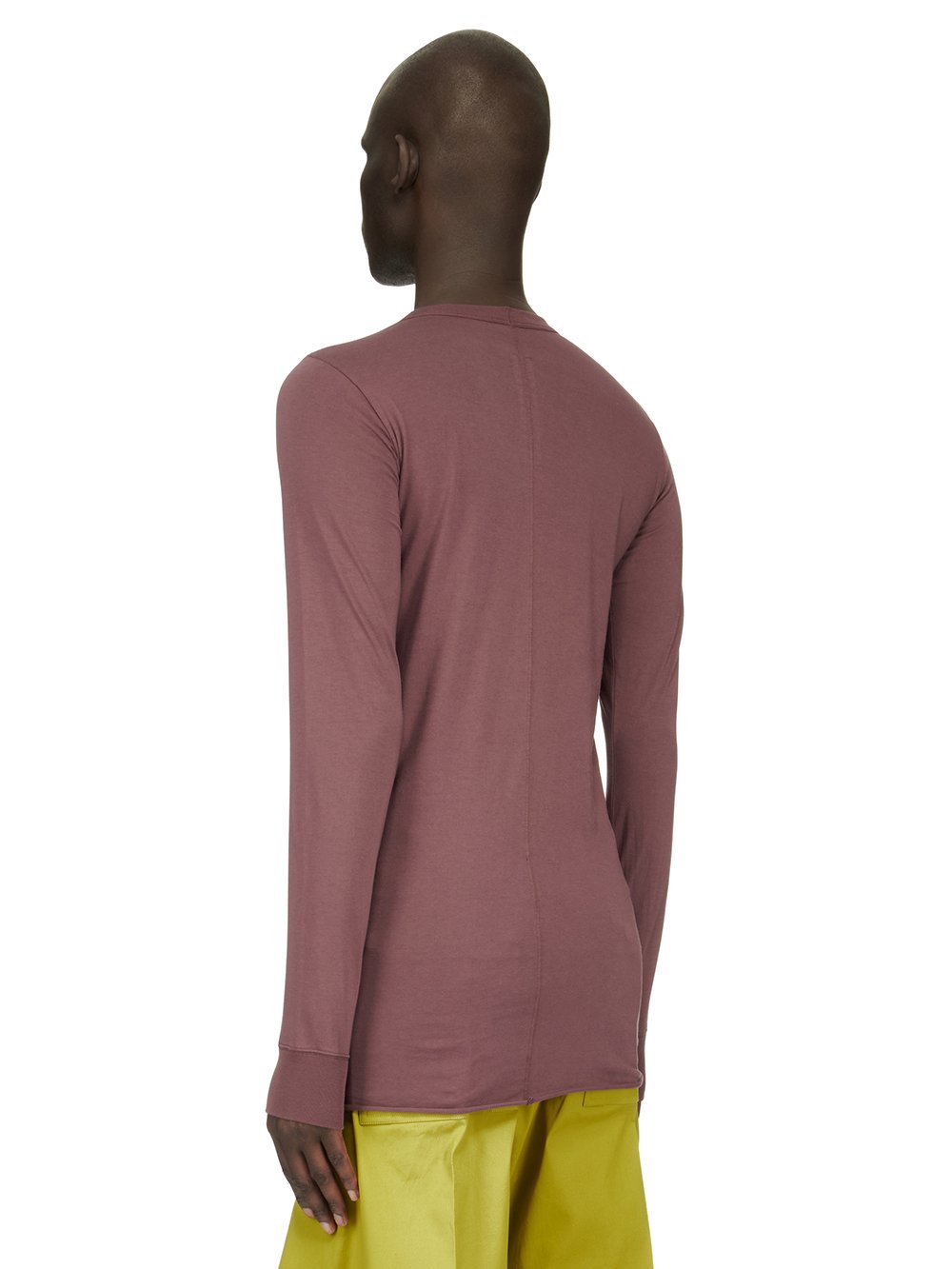 RICK OWENS FW23 LUXOR BASIC LS T IN AMETHYST PURPLE CLASSIC COTTON JERSEY