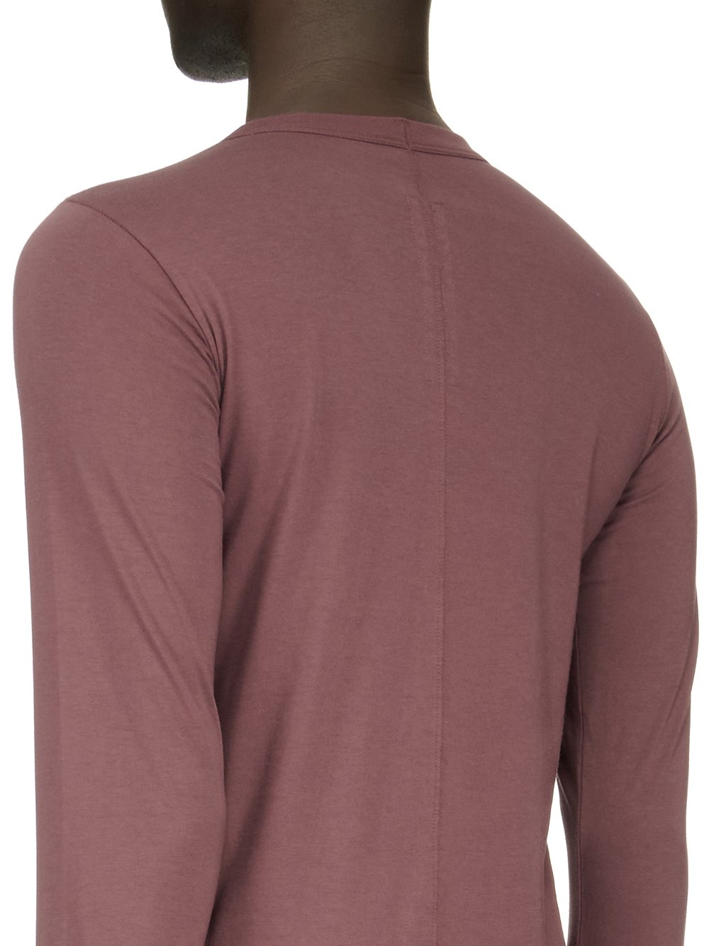 RICK OWENS FW23 LUXOR BASIC LS T IN AMETHYST PURPLE CLASSIC COTTON JERSEY