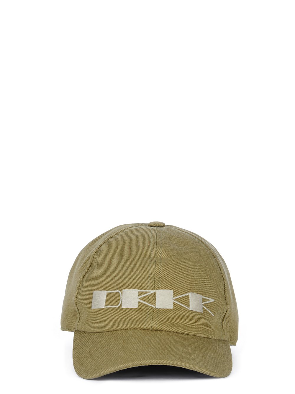 RICK OWENS FW23 LUXOR BASEBALL CAP IN PALE GREEN AND PEARL 13OZ OVERDYED DENIM