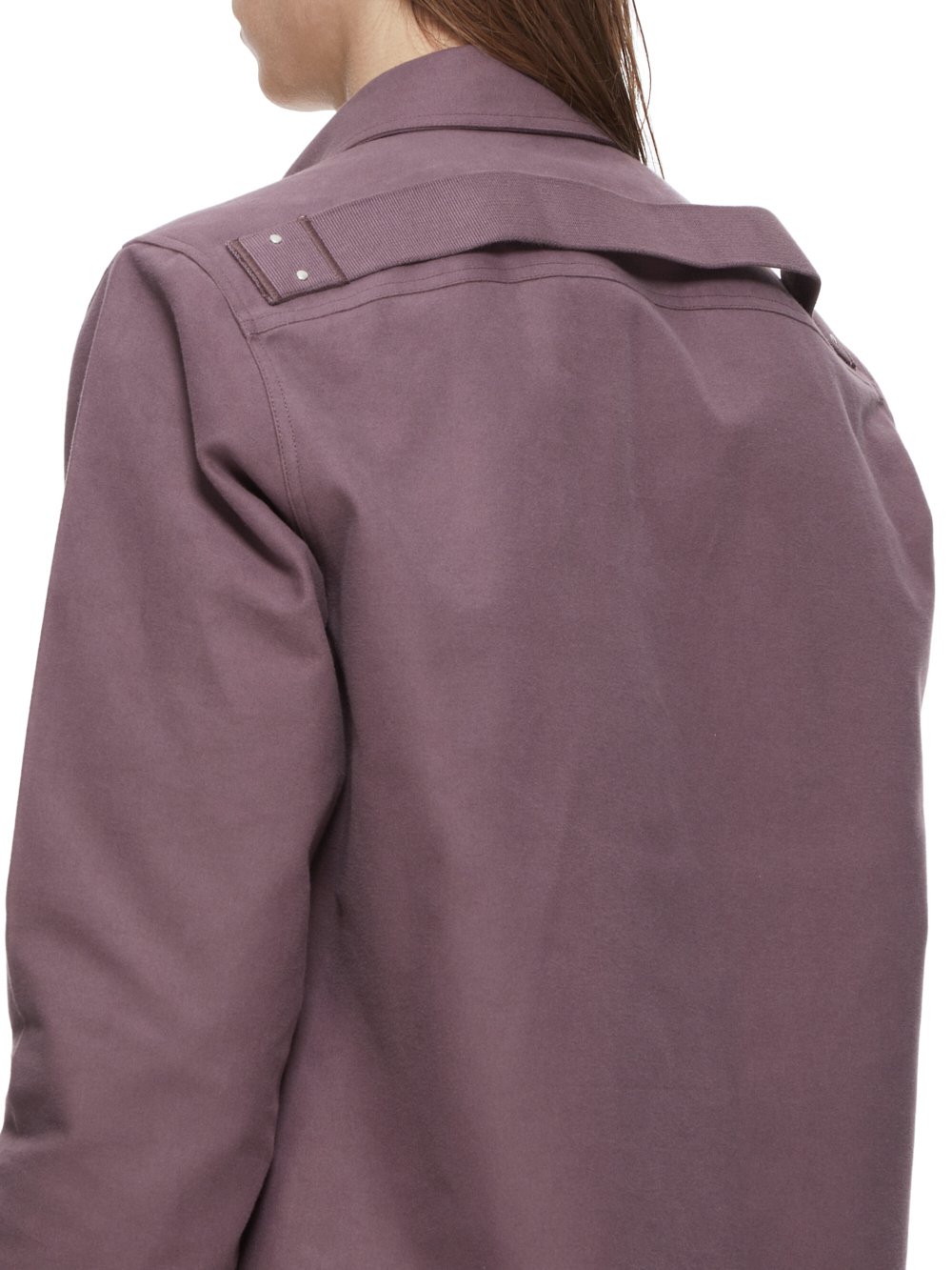 RICK OWENS FW23 LUXOR OUTERSHIRT IN AMETHYST PURPLE HEAVY MOLESKIN