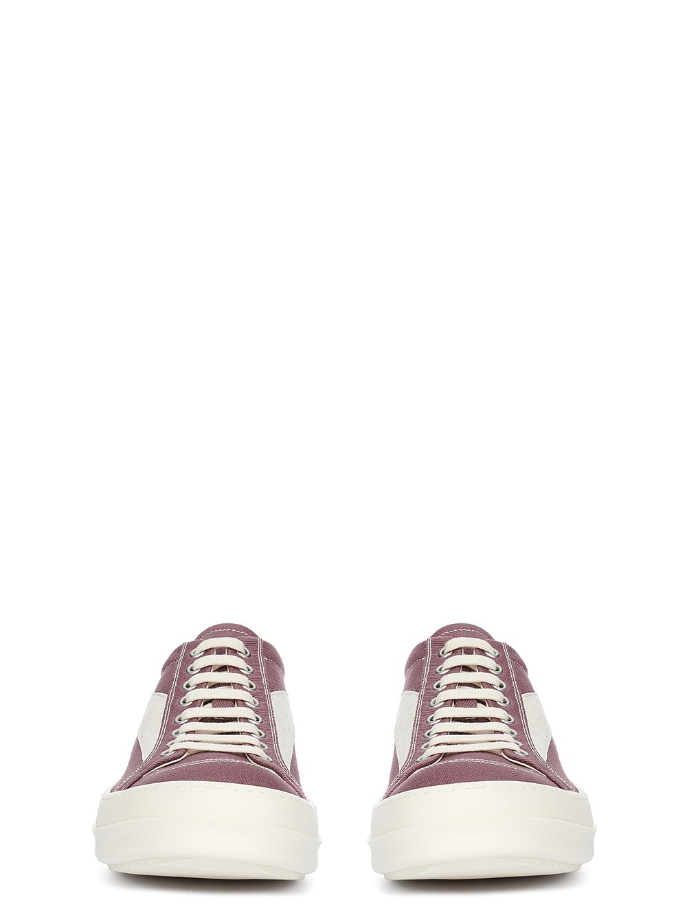 DRKSHDW FW23 LUXOR VINTAGE SNEAKS IN MAUVE AND MILK 13OZ OVERDYED DENIM