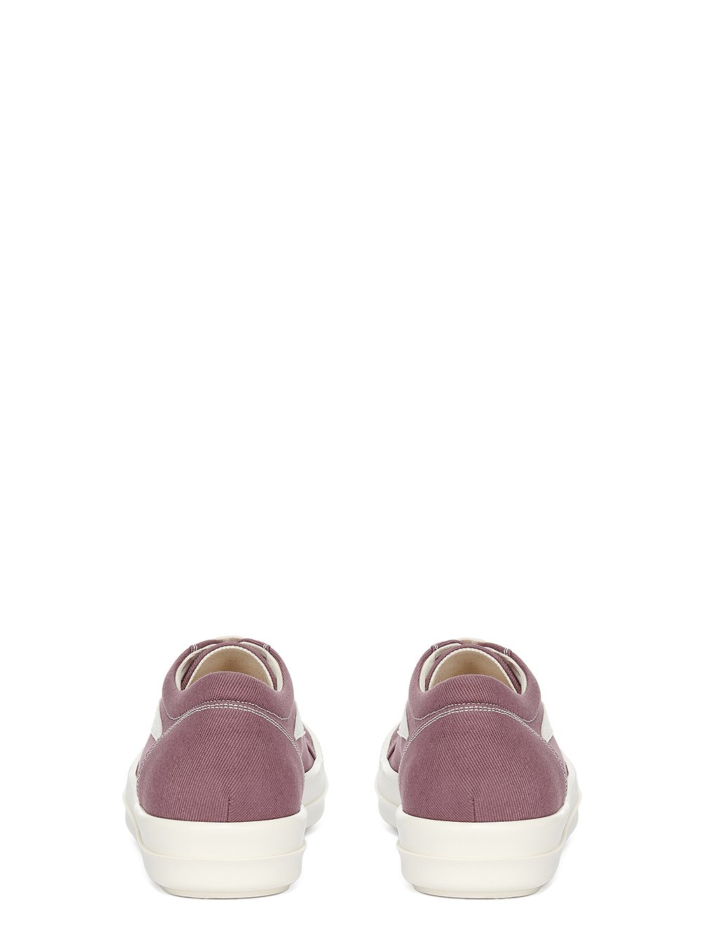 DRKSHDW FW23 LUXOR VINTAGE SNEAKS IN MAUVE AND MILK 13OZ OVERDYED DENIM