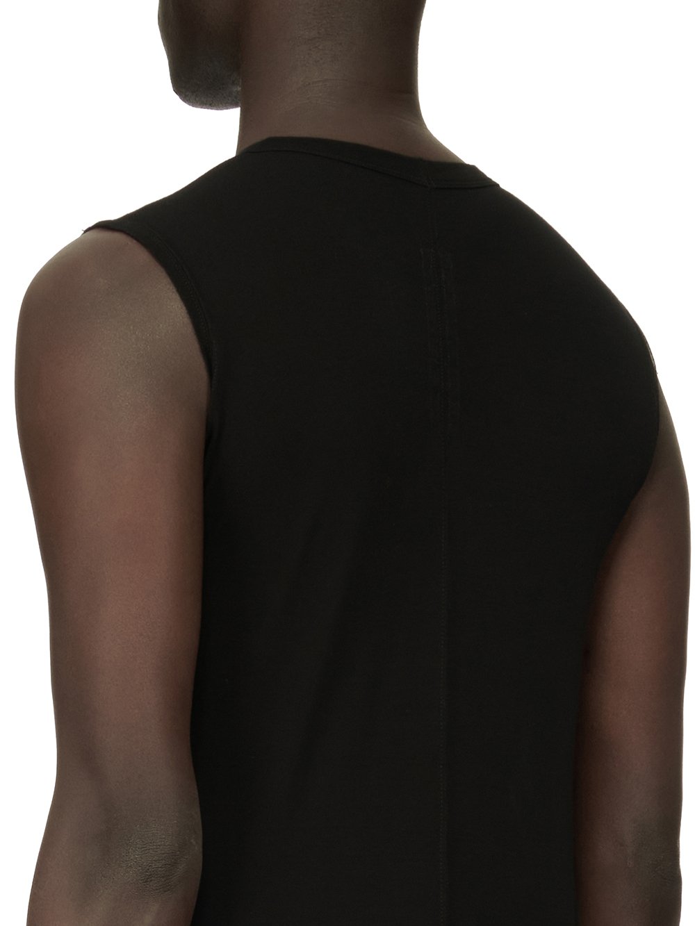 RICK OWENS FOREVER BASIC SL T IN BLACK VISCOSE SILK JERSEY