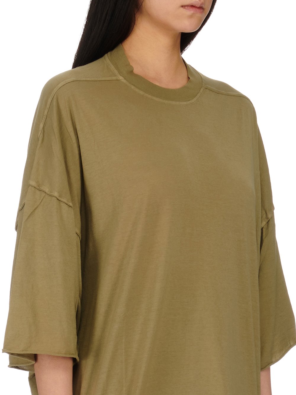 RICK OWENS FW23 LUXOR TOMMY T IN PALE GREEN COTTON GAUZE JERSEY