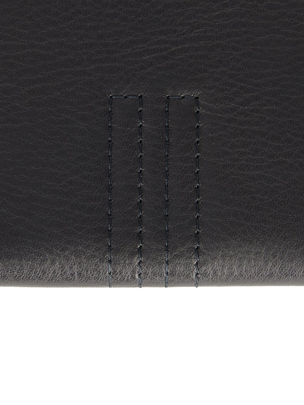 RICK OWENS FW23 LUXOR ZIPPED WALLET IN BLACK SOFT GRAIN COW LEATHER