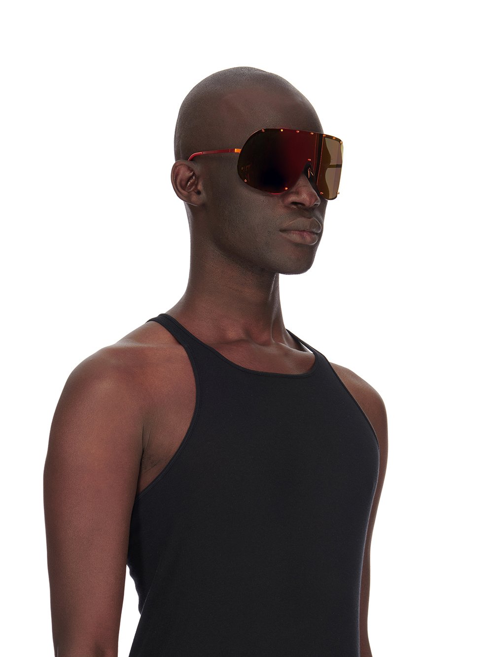 RICK OWENS SHIELD SUNGLASSES IN ORANGE