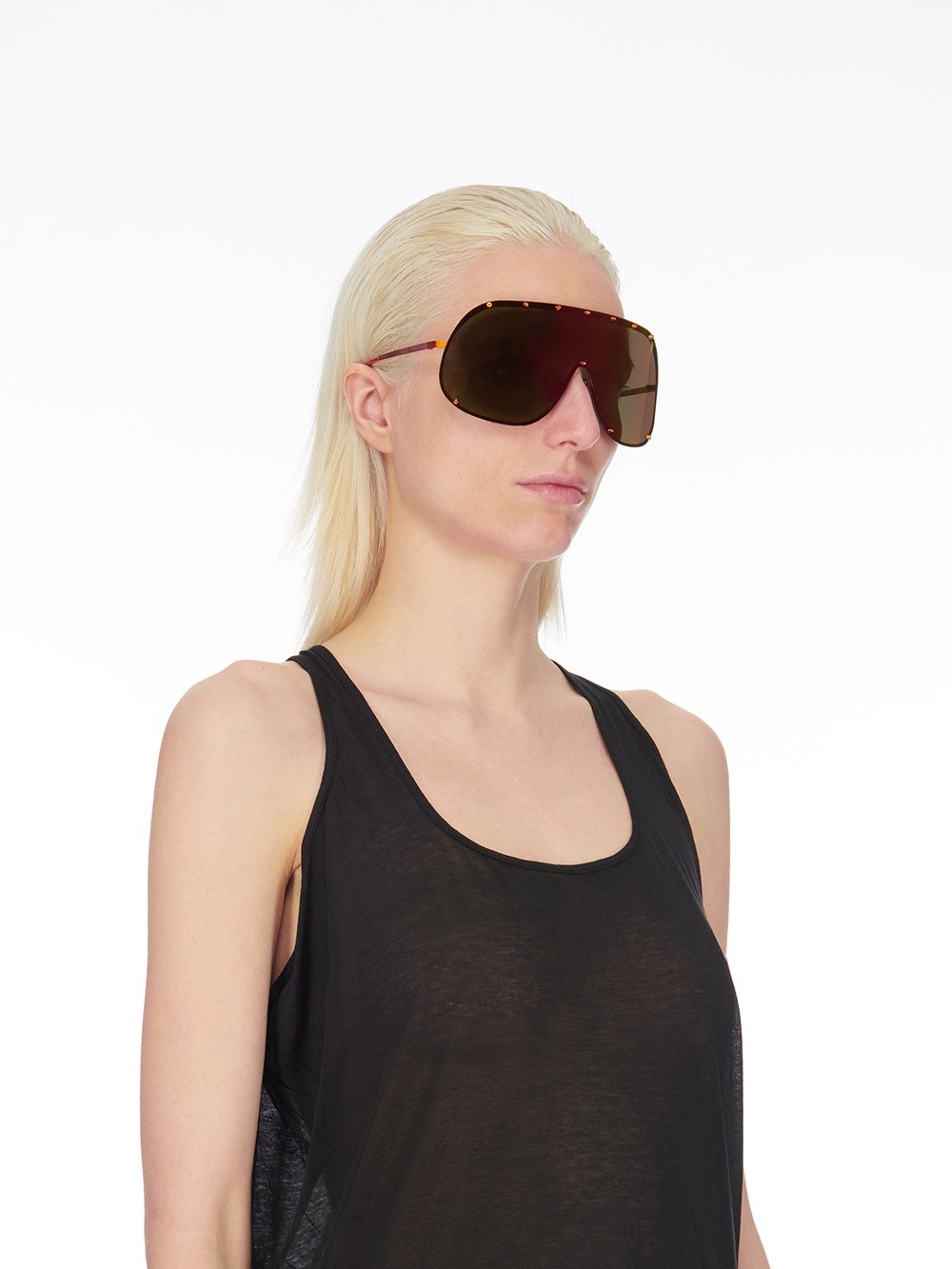 RICK OWENS SHIELD SUNGLASSES IN ORANGE