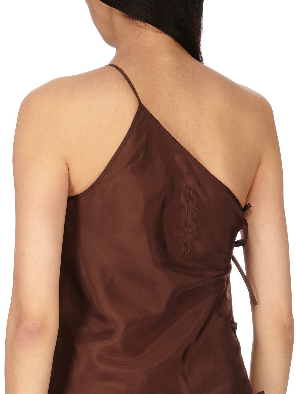 RICK OWENS FW23 LUXOR TACO GOWN IN BROWN CUPRO JAPONETTE