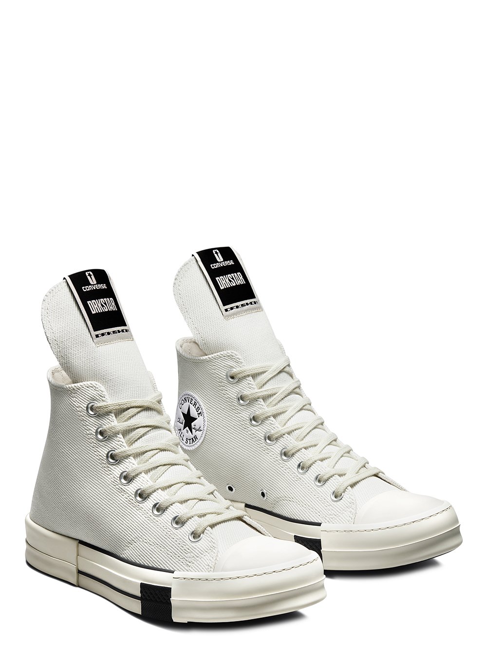 CONVERSE X DRKSHDW DRKSTAR HI IN WHITE.     