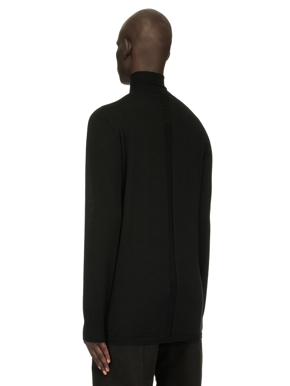 RICK OWENS FW23 LUXOR OVERSIZED TURTLE IN  BLACK LIGHTWEIGHT RASATO KNIT