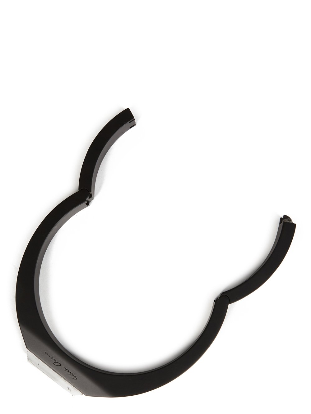 RICK OWENS BEVELED CHOKER IN BRASS WITH BLACK MATT FINISH