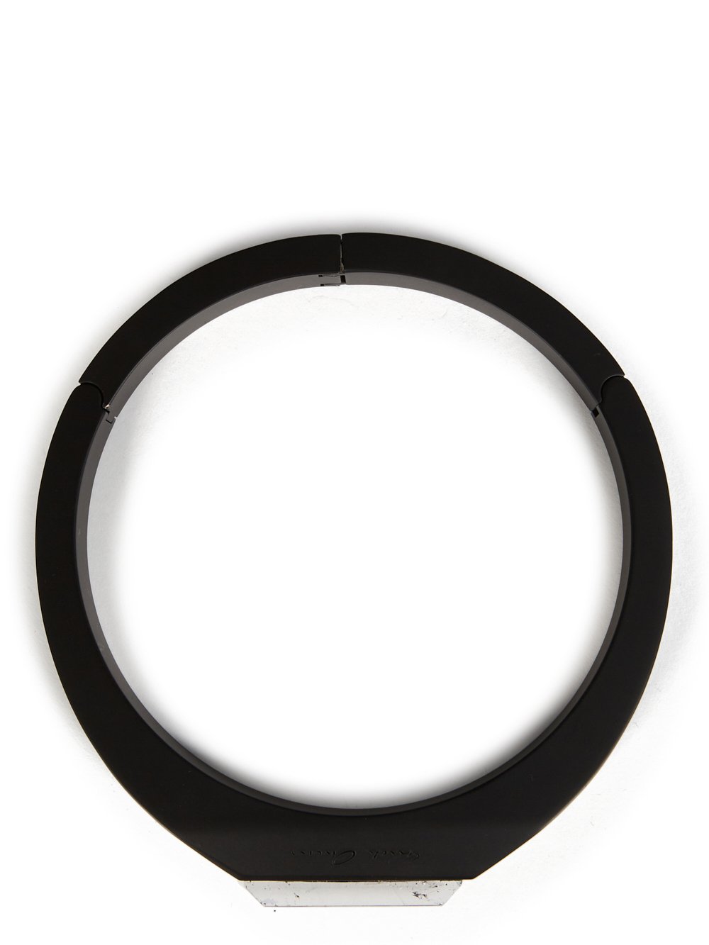 RICK OWENS BEVELED CHOKER IN BRASS WITH BLACK MATT FINISH