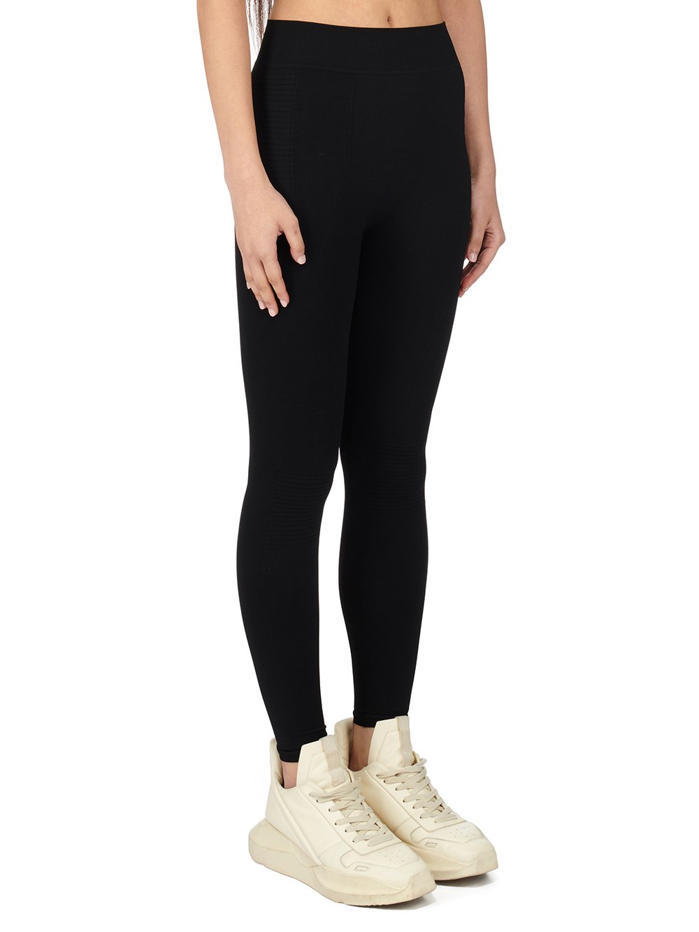 RICK OWENS FW23 LUXOR LEGGINGS IN BLACK ACTIVE KNIT