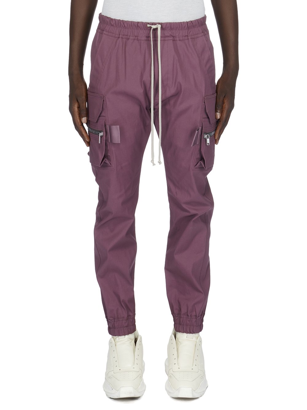 RICK OWENS FW23 LUXOR MASTODON CARGO IN AMETHYST PURPLE HEAVY COTTON POPLIN