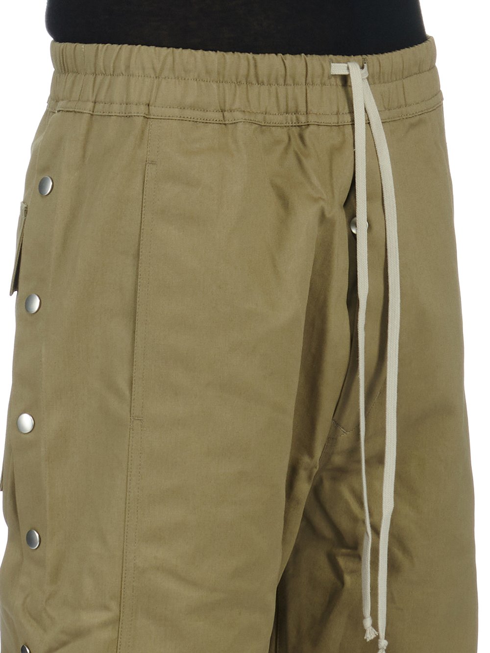 RICK OWENS FW23 LUXOR PUSHER PANTS IN PALE GREEN COTTON TWILL