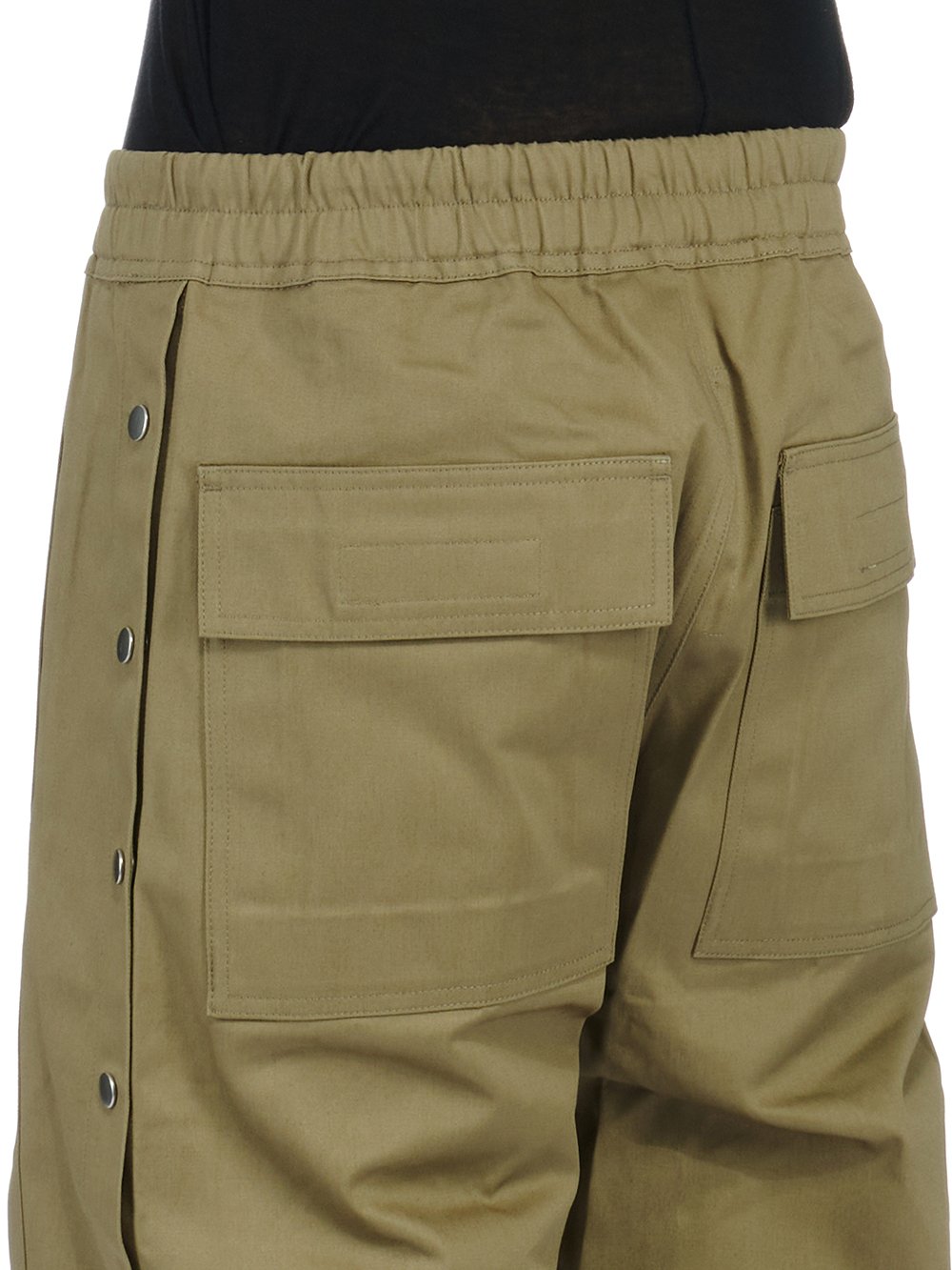 RICK OWENS FW23 LUXOR PUSHER PANTS IN PALE GREEN COTTON TWILL