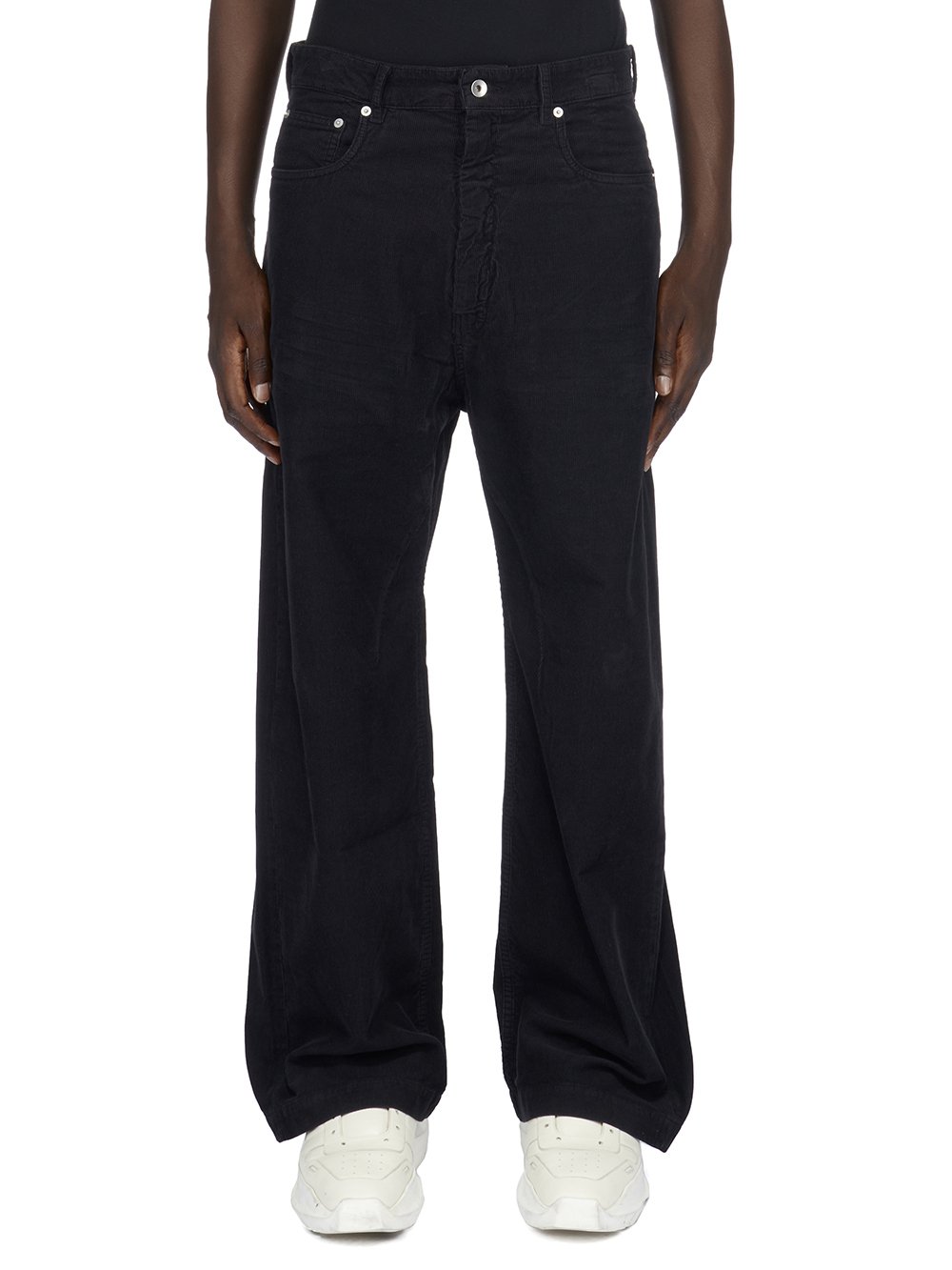 DRKSHDW FW23 LUXOR GETH JEANS IN BLACK COTTON CORDUROY