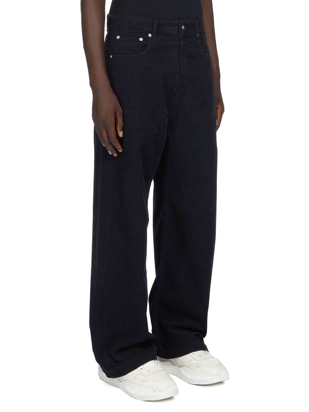 DRKSHDW FW23 LUXOR GETH JEANS IN BLACK COTTON CORDUROY