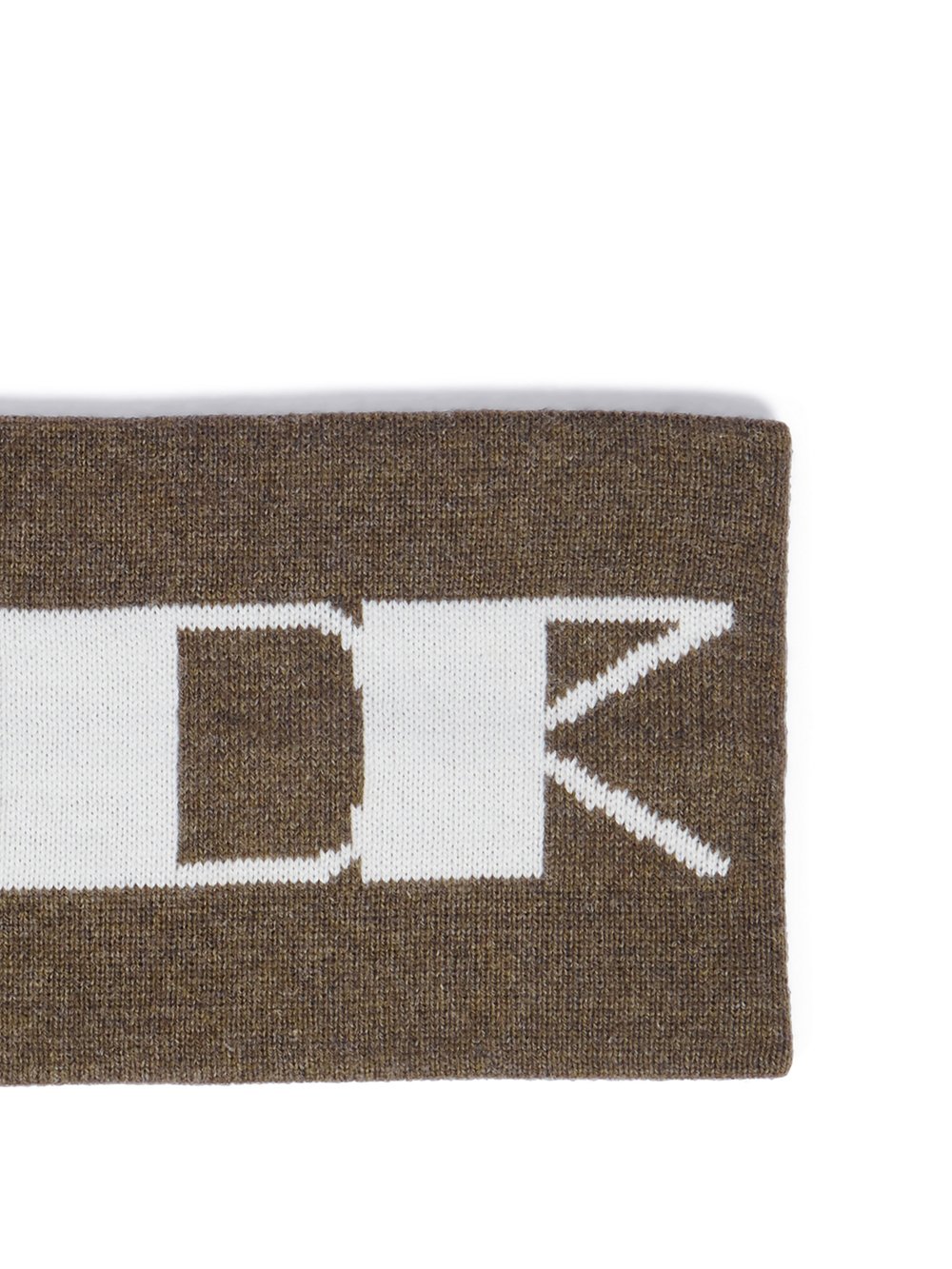 RICK OWENS FW23 LUXOR HRDR HEADBAND IN DUST AND MILK COTTON KNIT