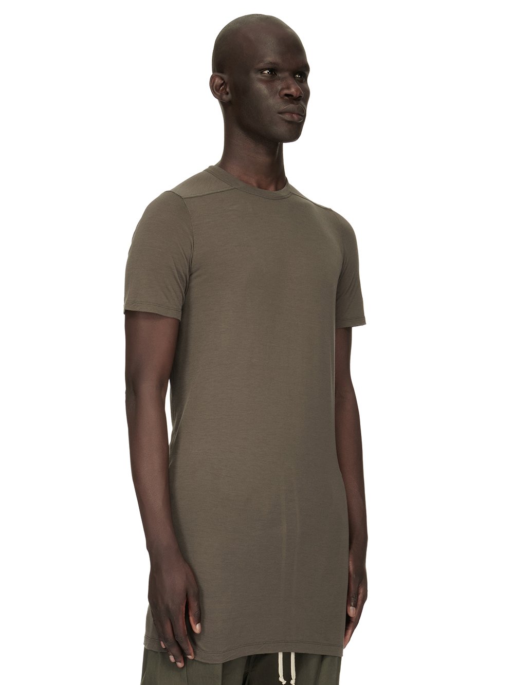 RICK OWENS FOREVER LEVEL T IN DARK DUST VISCOSE SILK JERSEY