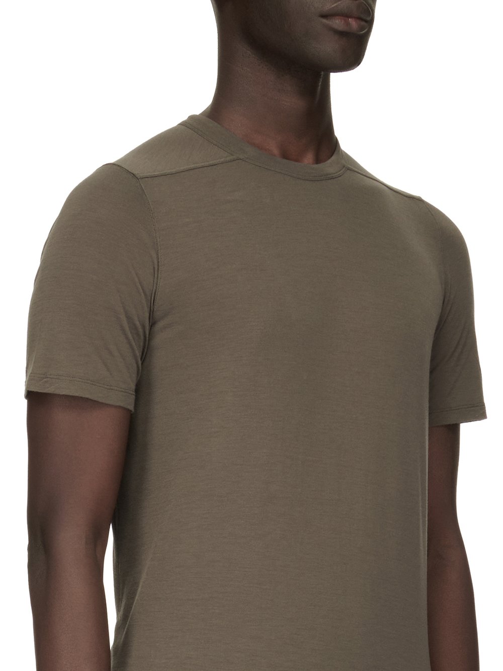 RICK OWENS FOREVER LEVEL T IN DARK DUST VISCOSE SILK JERSEY