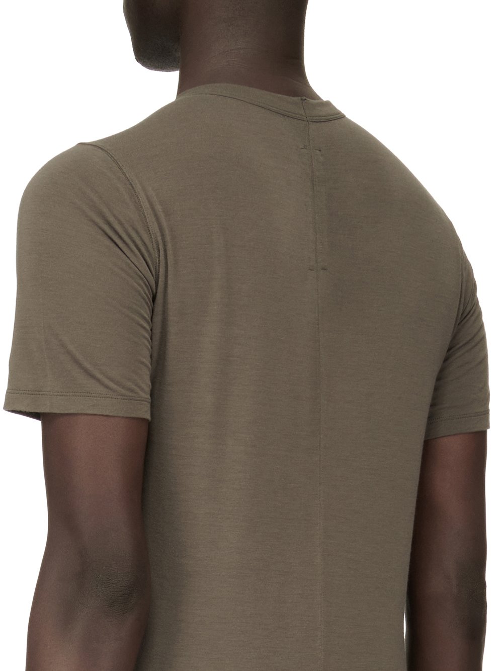 RICK OWENS FOREVER LEVEL T IN DARK DUST VISCOSE SILK JERSEY